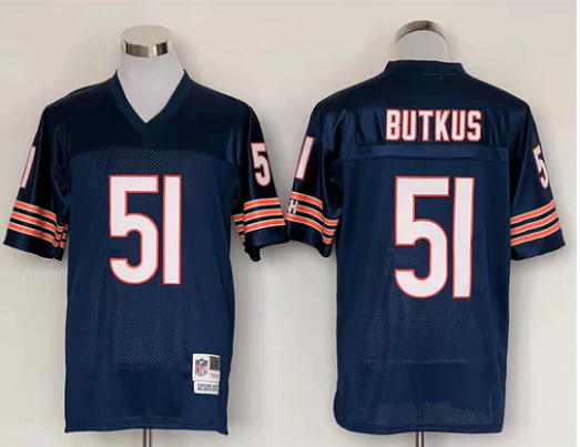 Dick Butkus Chicago Bears Jersey blue Mitchell & Ness product image 1, provided for visual reference and product detail