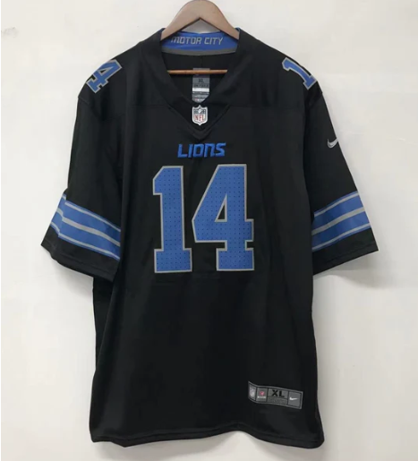 Amon-Ra St. Brown Detroit Lions Official NFL Nike Jersey black product image 2, provided for visual reference and product