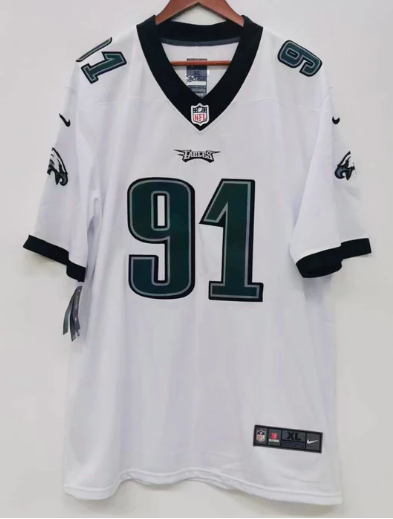 Fletcher Cox Philadelphia Eagles Nike Jersey white product image 3, provided for visual reference and product detail review