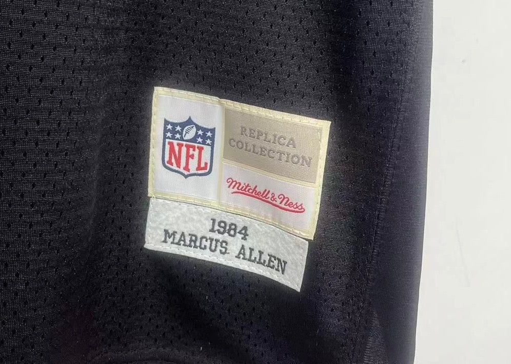 Marcus Allen Oakland Raiders NFL Mitchell & Ness Jersey black product image 3, provided for visual reference and product