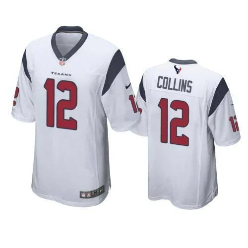 Nico Collins Houston Texans official NFL Nike jersey white product image 1, provided for visual reference and product detail