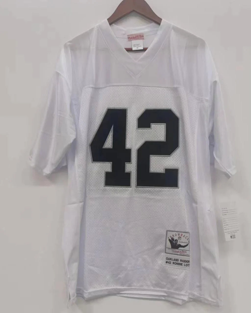 Ronnie Lott Oakland Raiders Jersey white product image 3, provided for visual reference and product detail review