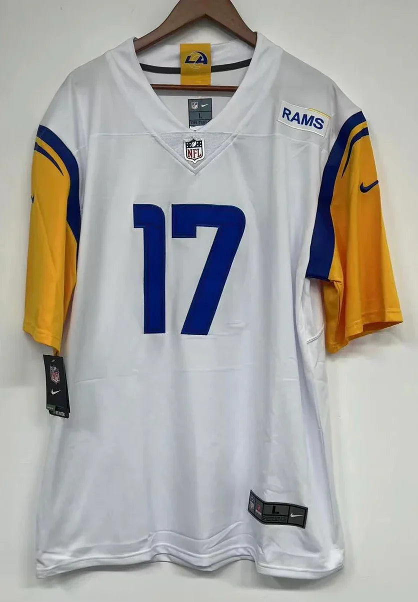 Puka Nacua Los Angeles Rams Nike Jersey white product image 2, provided for visual reference and product detail review