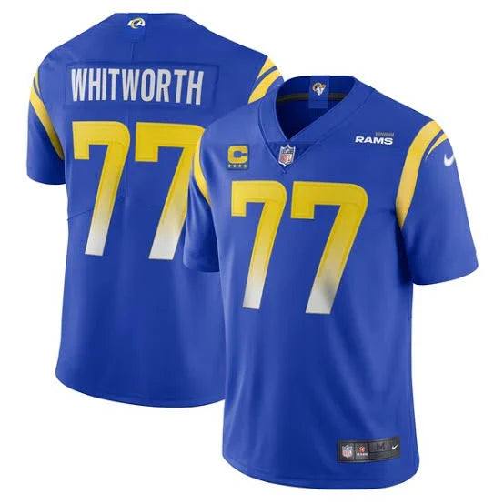 Andrew Whitworth Los Angeles Rams Official NFL NIKE Jersey blue product image 1, provided for visual reference and product