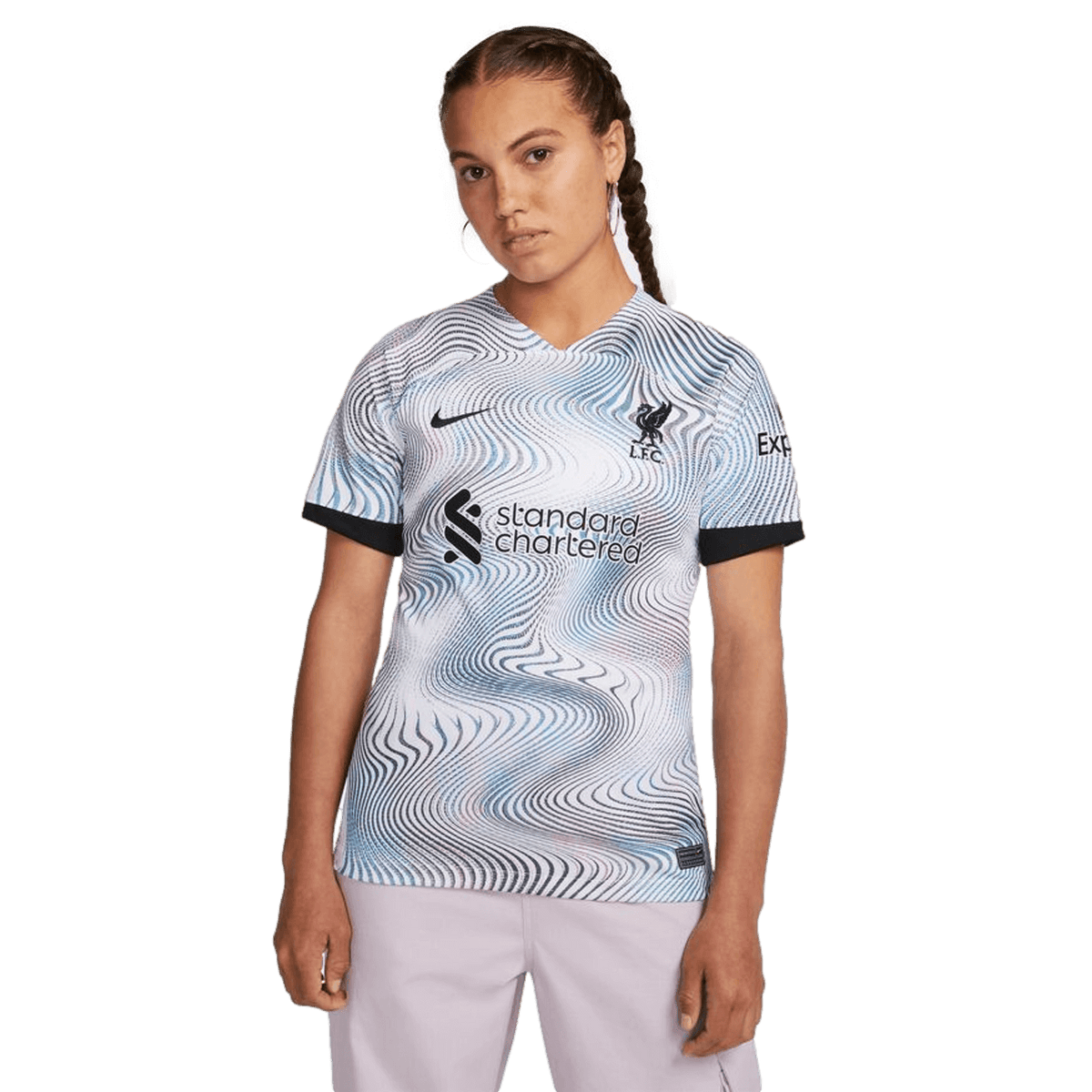 Nike Liverpool 22/23 Womens Away Jersey product image 3, provided for visual reference and product detail review