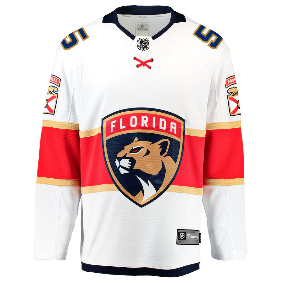 Aaron Ekblad Florida Panthers Official NHL Fanatics Jersey white product image 2, provided for visual reference and product