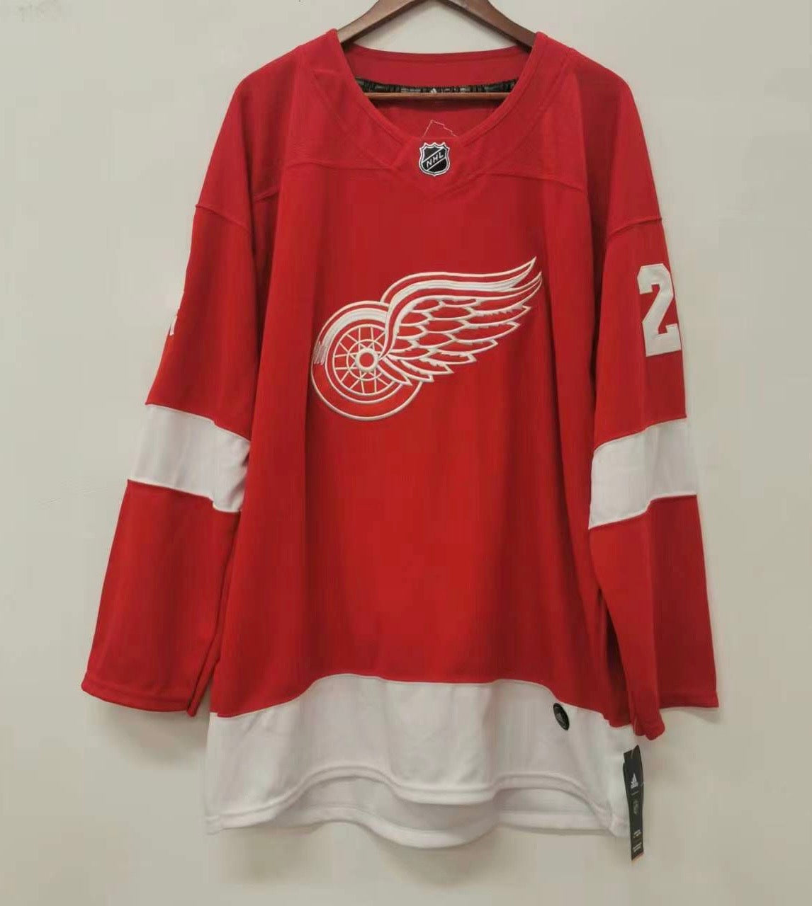 Bob Probert Detroit Red Wings Official NHL Adidas Jersey product image 2, provided for visual reference and product detail