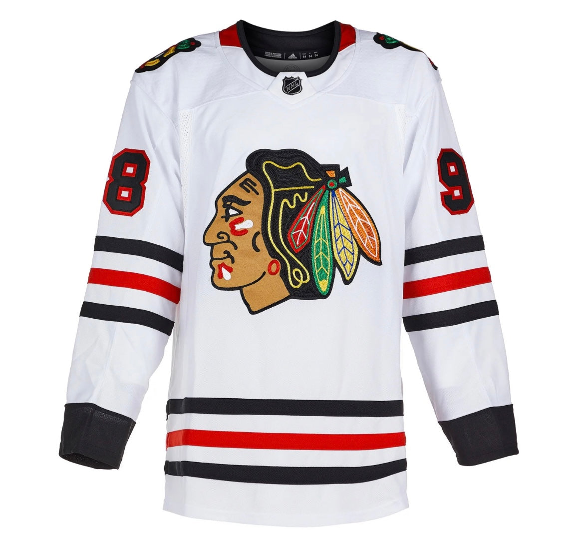 Connor Bedard Chicago Blackhawks Official NHL Adidas Jersey White product image 2, provided for visual reference and product