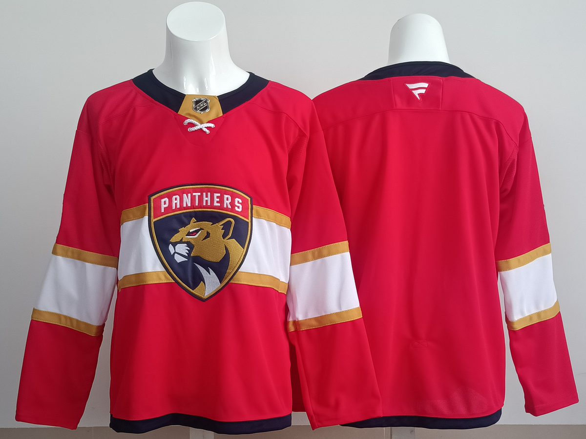 Florida Panthers Official NHL blank back Jersey red product image 1, provided for visual reference and product detail review