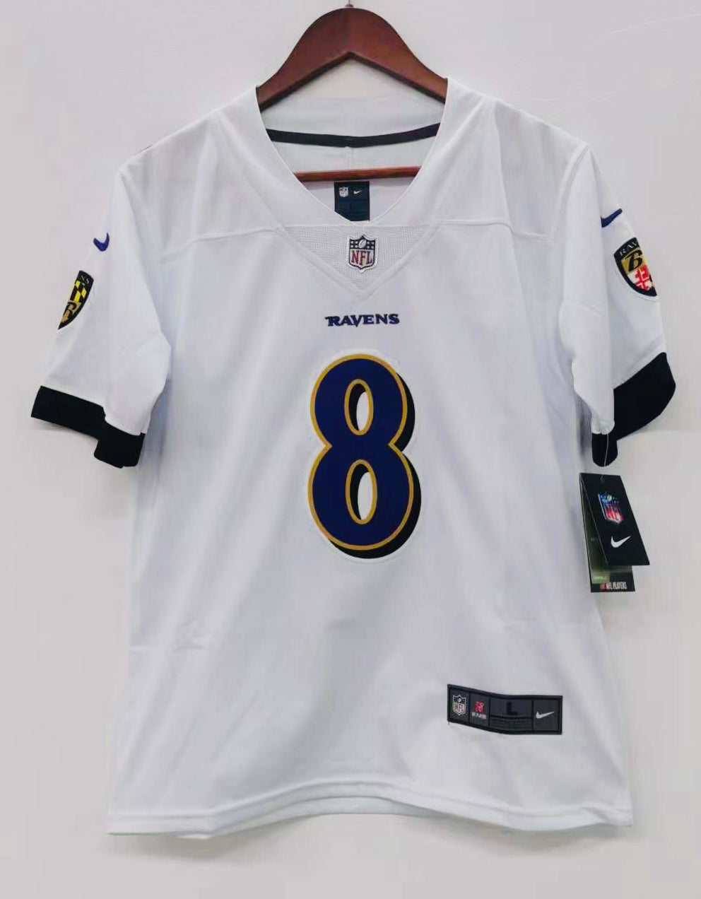 Lamar Jackson Baltimore Ravens YOUTH KIDS Official NFL Nike Jersey White product image 2, provided for visual reference and