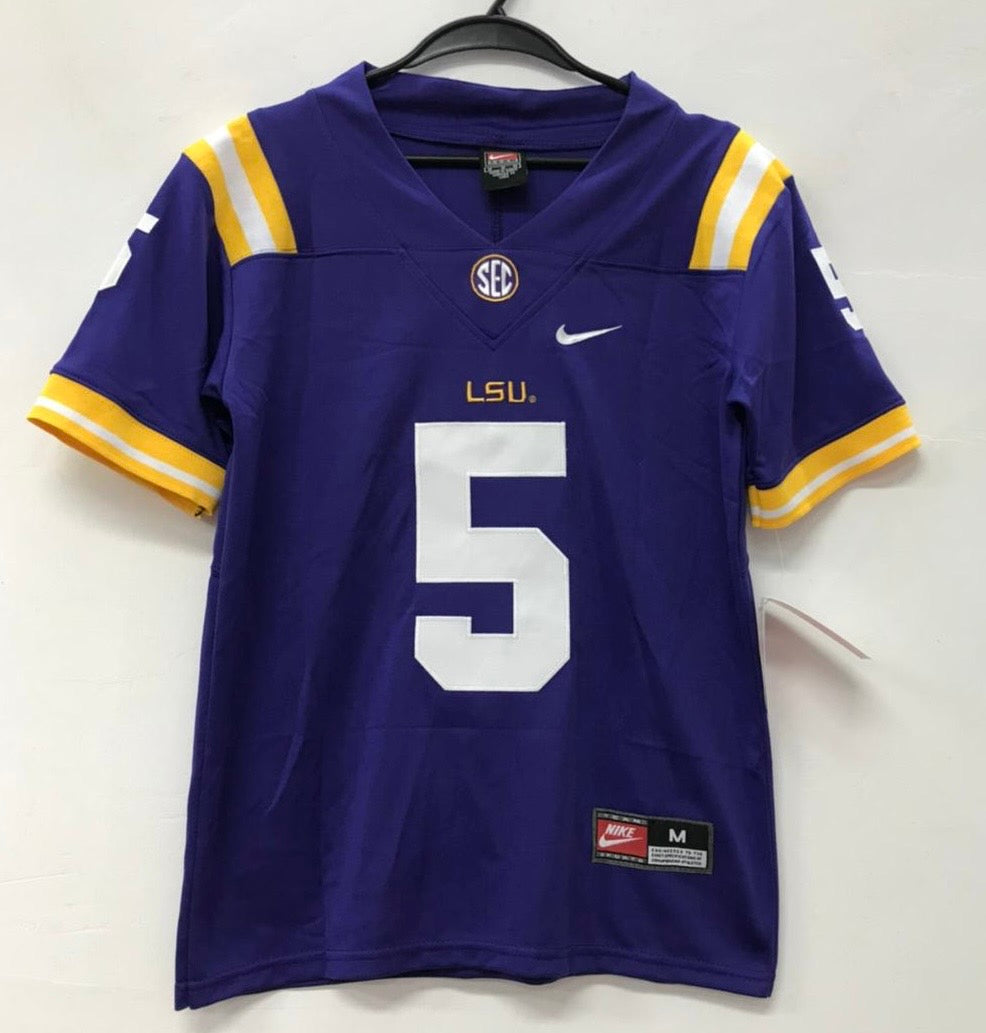 Jayden Daniels LSU Tigers YOUTH Kids Jersey product image 2, provided for visual reference and product detail review