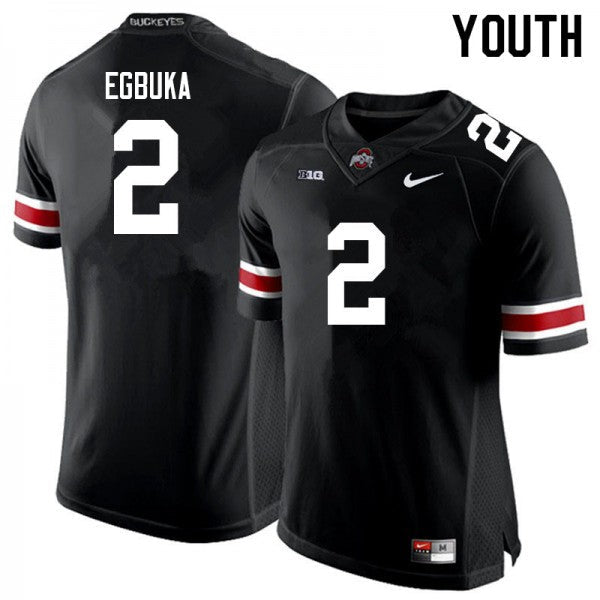 Emeka Egbuka Ohio State Buckeyes YOUTH KIDS Jersey NIKE black product image 1, provided for visual reference and product