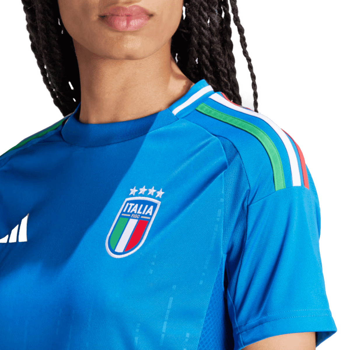 Adidas Italy 2024 Womens Home Jersey product image 4, provided for visual reference and product detail review
