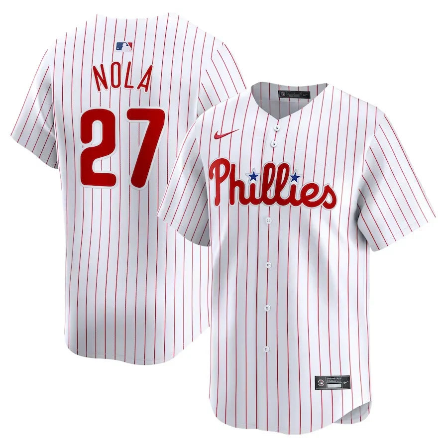 Aaron Nola Philadelphia Phillies Official MLB Nike Jersey product image 1, provided for visual reference and product detail
