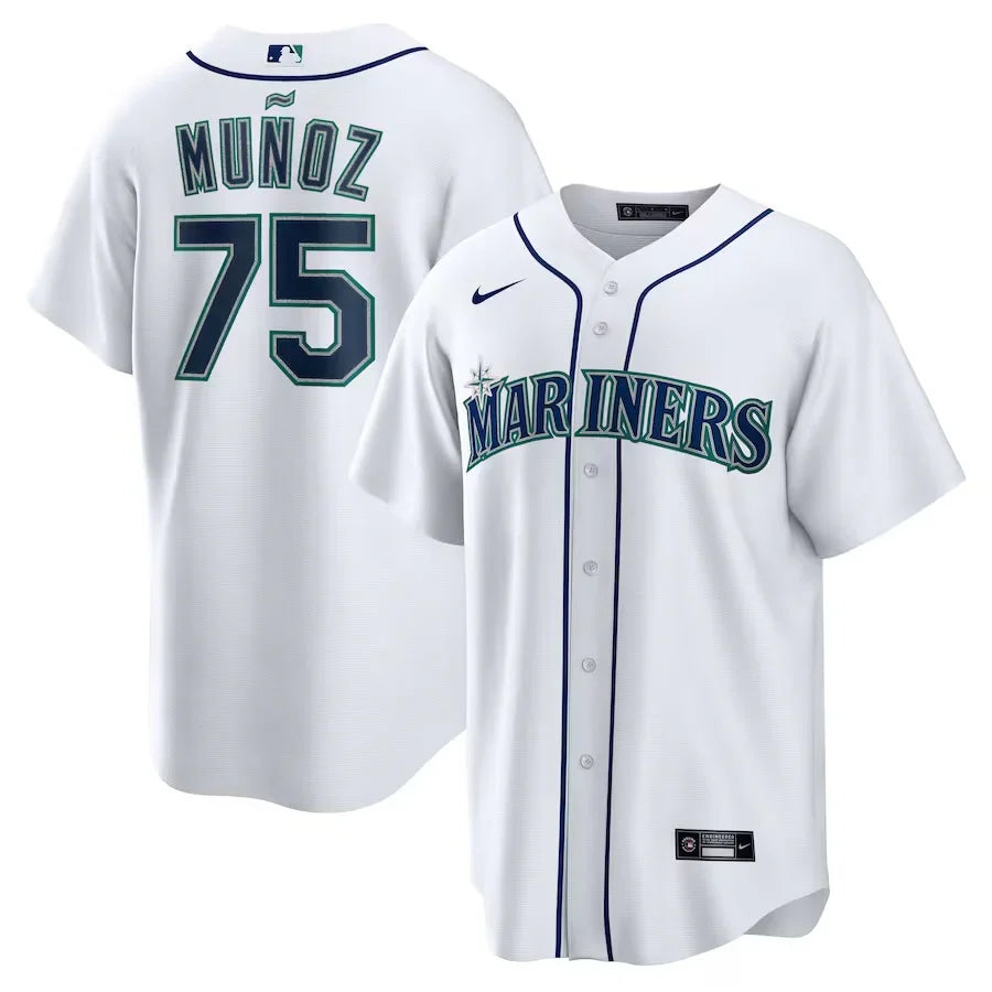Andrés Muñoz Seattle Mariners Official MLB Nike Jersey product image 1, provided for visual reference and product detail