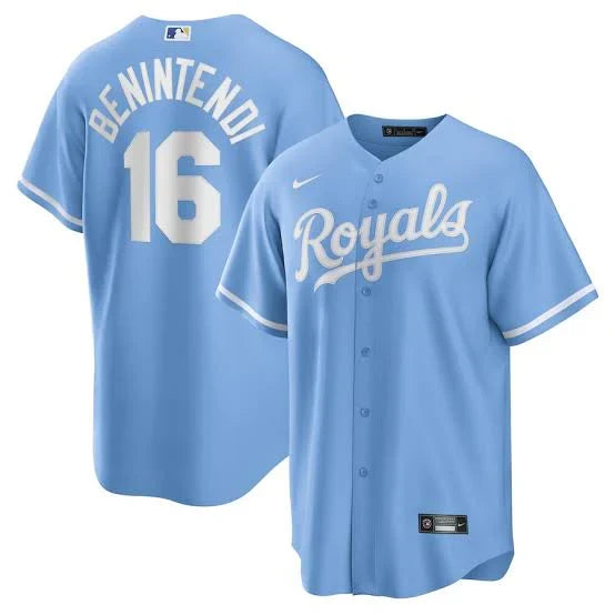Andrew Benintendi Kansas City Royals Jersey Nike Light Blue product image 1, provided for visual reference and product