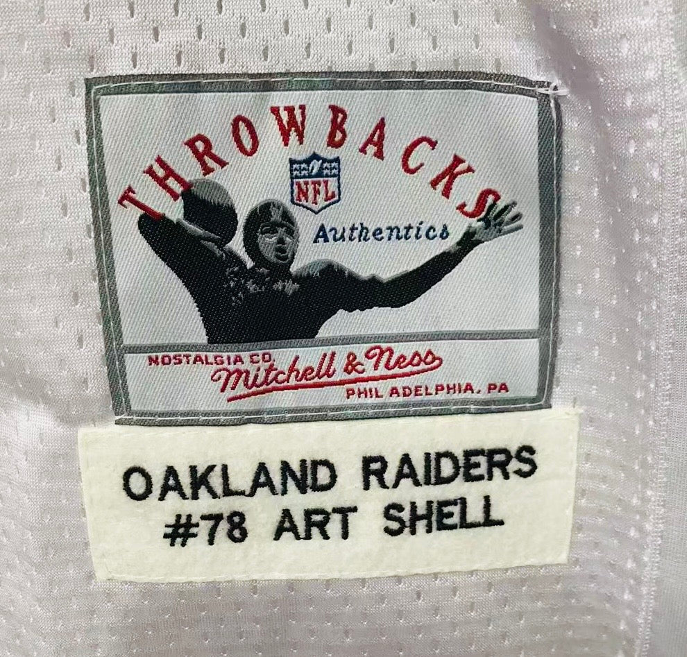 Art Shell Oakland Raiders NFL Mitchell & Ness Jersey white product image 4, provided for visual reference and product detail