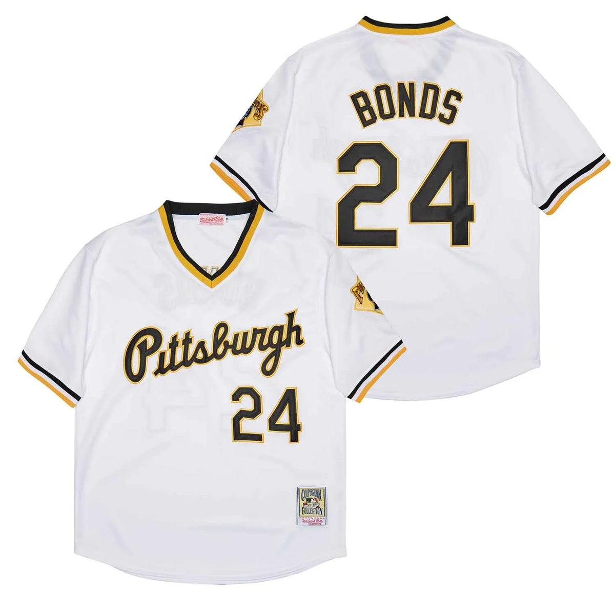 Barry Bonds Pittsburgh Pirates Jersey Mitchell & Ness white product image 1, provided for visual reference and product