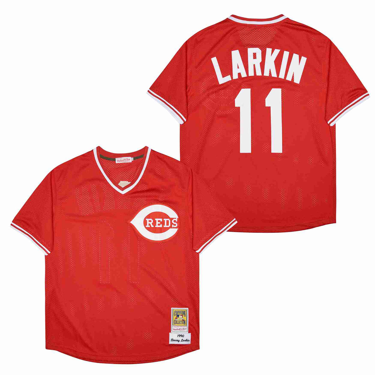 Barry Larkin Cincinnati Reds Jersey Mitchell & Ness Red product image 1, provided for visual reference and product detail