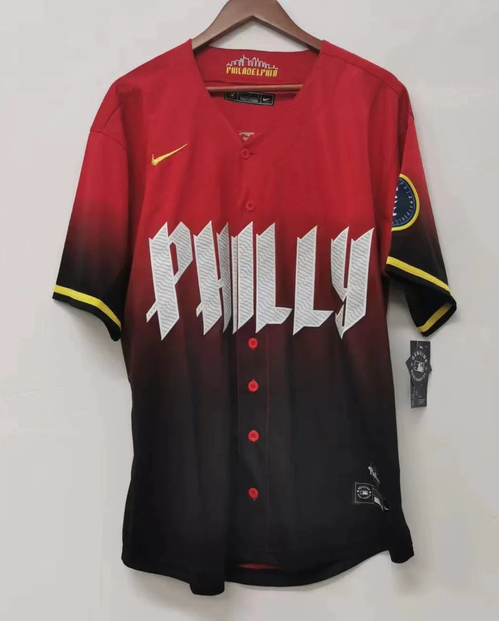 Bryson Stott Philadelphia Phillies red City Connect MLB limited jersey product image 2, provided for visual reference and