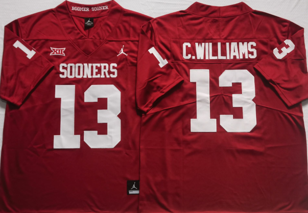 Caleb Williams Oklahoma Sooners Jersey Nike Stitched letters & numbers product image 1, provided for visual reference and