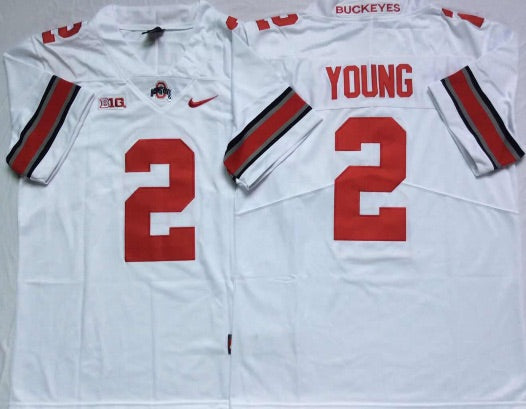 Chase Young Ohio State Buckeyes Jersey White product image 1, provided for visual reference and product detail review