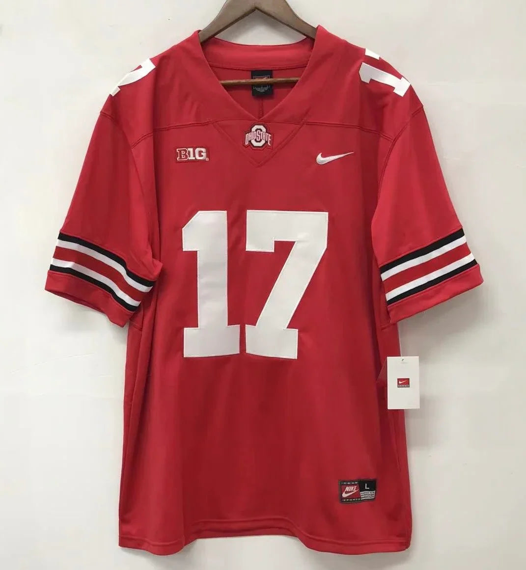 Chris Olave Ohio State Buckeyes Jersey red product image 2, provided for visual reference and product detail review