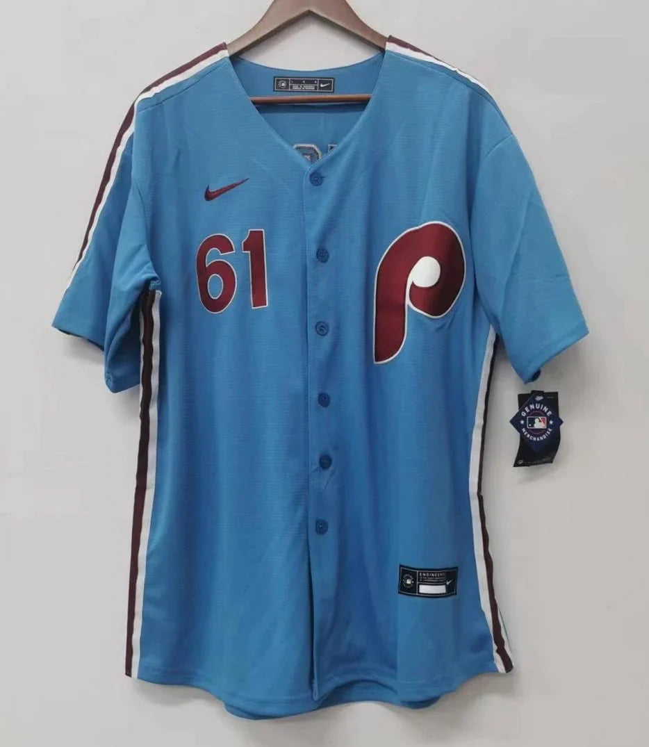Christopher Sanchez Philadelphia Phillies Jersey blue Nike product image 2, provided for visual reference and product detail