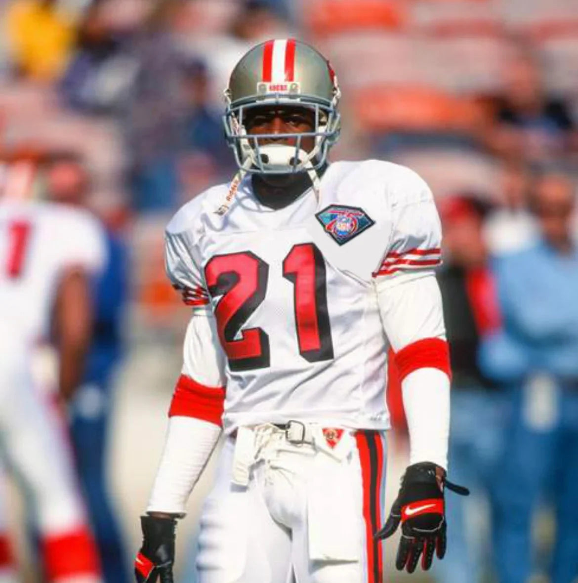 Deion Sanders San Francisco 49ers Jersey 1994 Mitchell & Ness White product image 4, provided for visual reference and