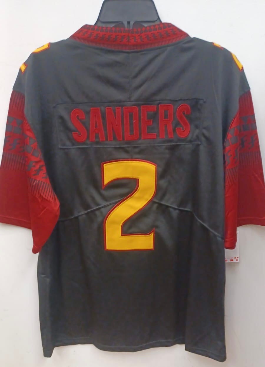 Deion Sanders Florida State Seminoles Jersey Black gold numbers NIKE product image 2, provided for visual reference and