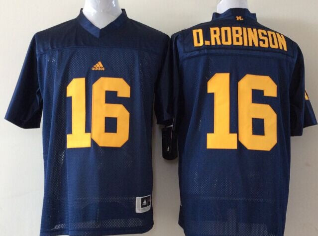 Dernard Robinson Michigan Wolverines Jersey blue product image 1, provided for visual reference and product detail review