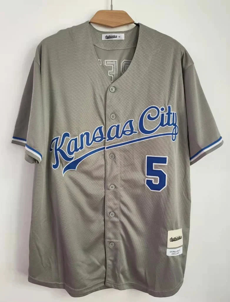 George Brett Kansas City Royals Jersey Gray product image 2, provided for visual reference and product detail review