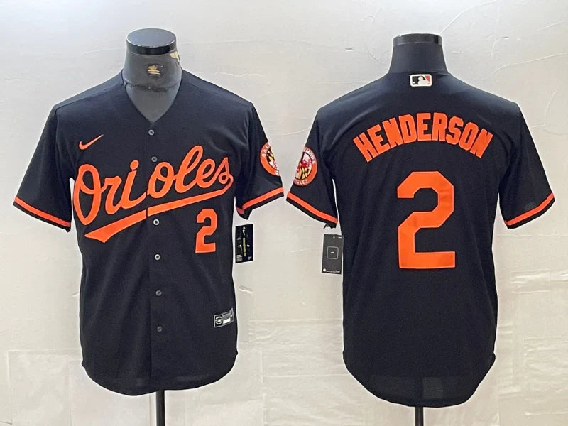 Gunnar Henderson Baltimore Orioles jersey Nike black product image 1, provided for visual reference and product detail review