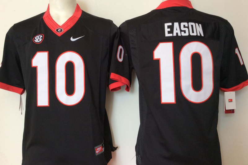 Jacob Eason Georgia Bulldogs Jersey Black Nike product image 1, provided for visual reference and product detail review
