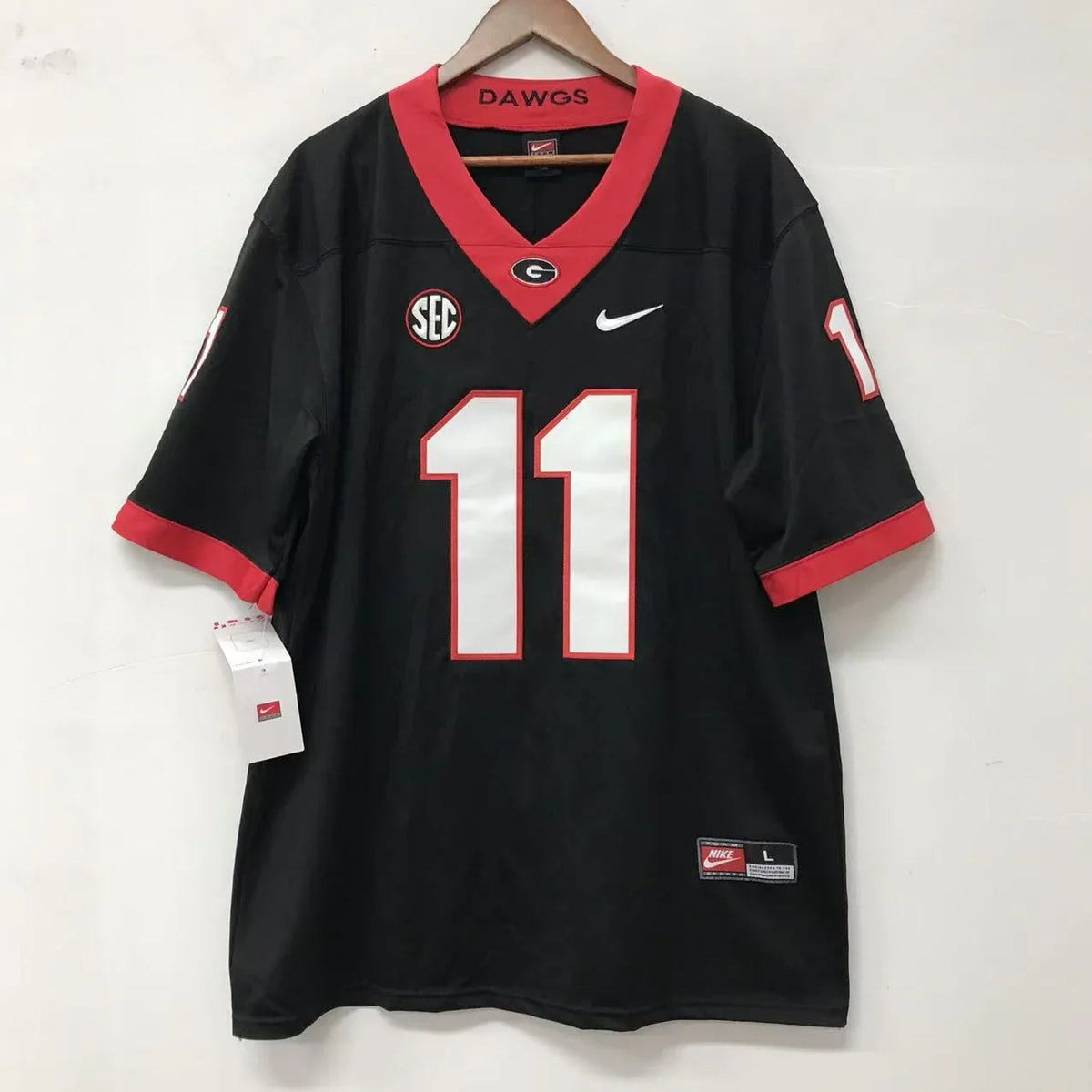 Jake Fromm Georgia Bulldogs Jersey black NIKE product image 3, provided for visual reference and product detail review