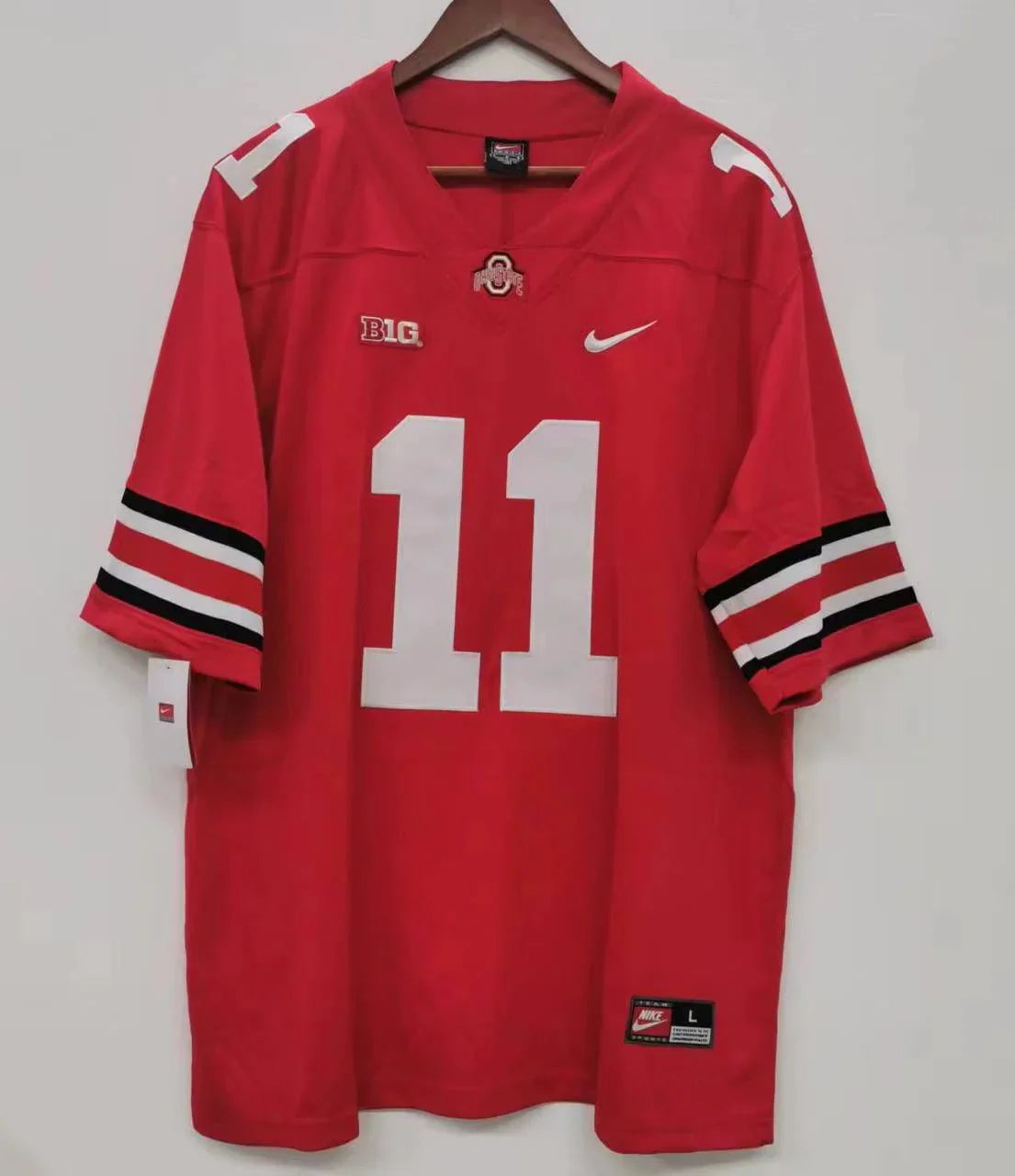 Jaxon Smith-Njigba Ohio State Buckeyes jersey red product image 2, provided for visual reference and product detail review