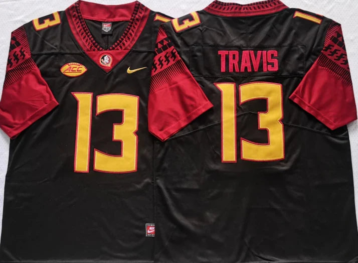 Jordan Travis Florida State Seminoles Jersey NIKE black product image 1, provided for visual reference and product detail