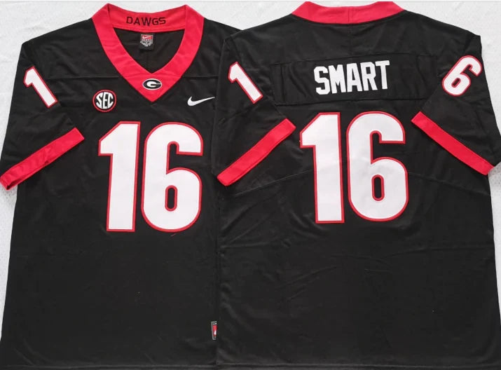 Kirby Smart Georgia Bulldogs Jersey Nike black product image 1, provided for visual reference and product detail review