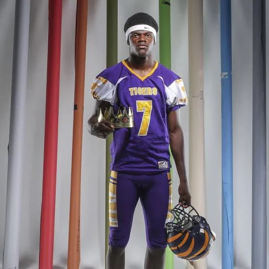 Lamar Jackson High School Jersey Boynton Beach Florida white product image 2, provided for visual reference and product