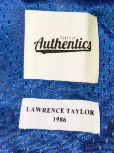 Lawrence Taylor New York Giants Jersey Classic Authentics product image 4, provided for visual reference and product detail