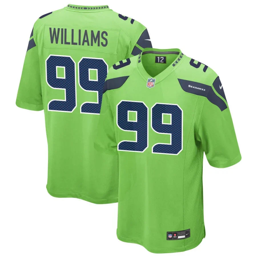 Leonard Williams Seattle Seahawks Official NFL Jersey Nike Neon green product image 1, provided for visual reference and