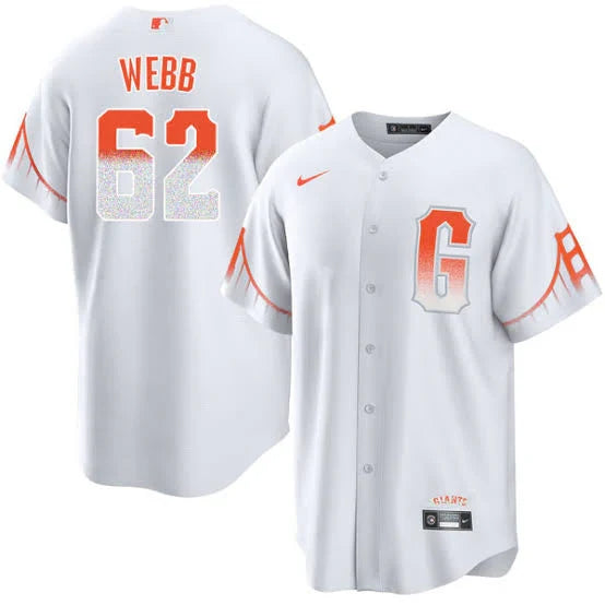 Logan Webb San Francisco Giants Official MLB Nike City Connect Jersey product image 1, provided for visual reference and