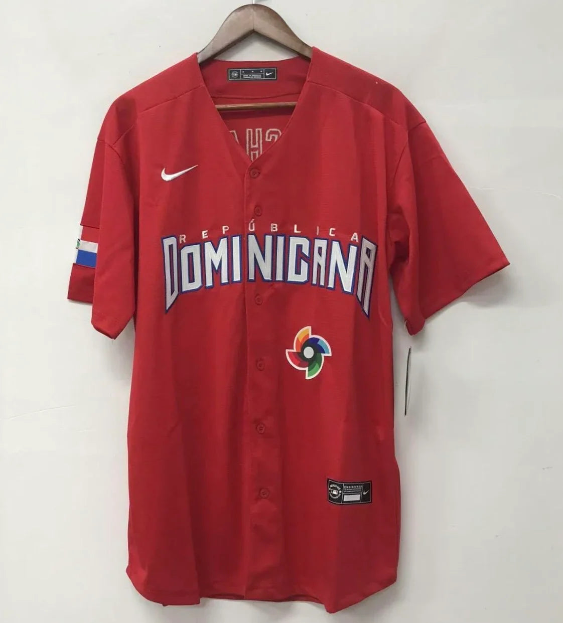 Manny Machado Dominican Republic jersey Nike Red product image 3, provided for visual reference and product detail review