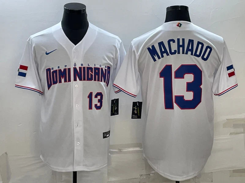 Manny Machado Dominican Republic jersey Nike product image 1, provided for visual reference and product detail review