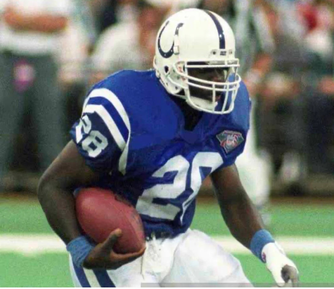 Marshall Faulk 1994 Indianapolis Colts NFL Mitchell & Ness Jersey product image 4, provided for visual reference and product
