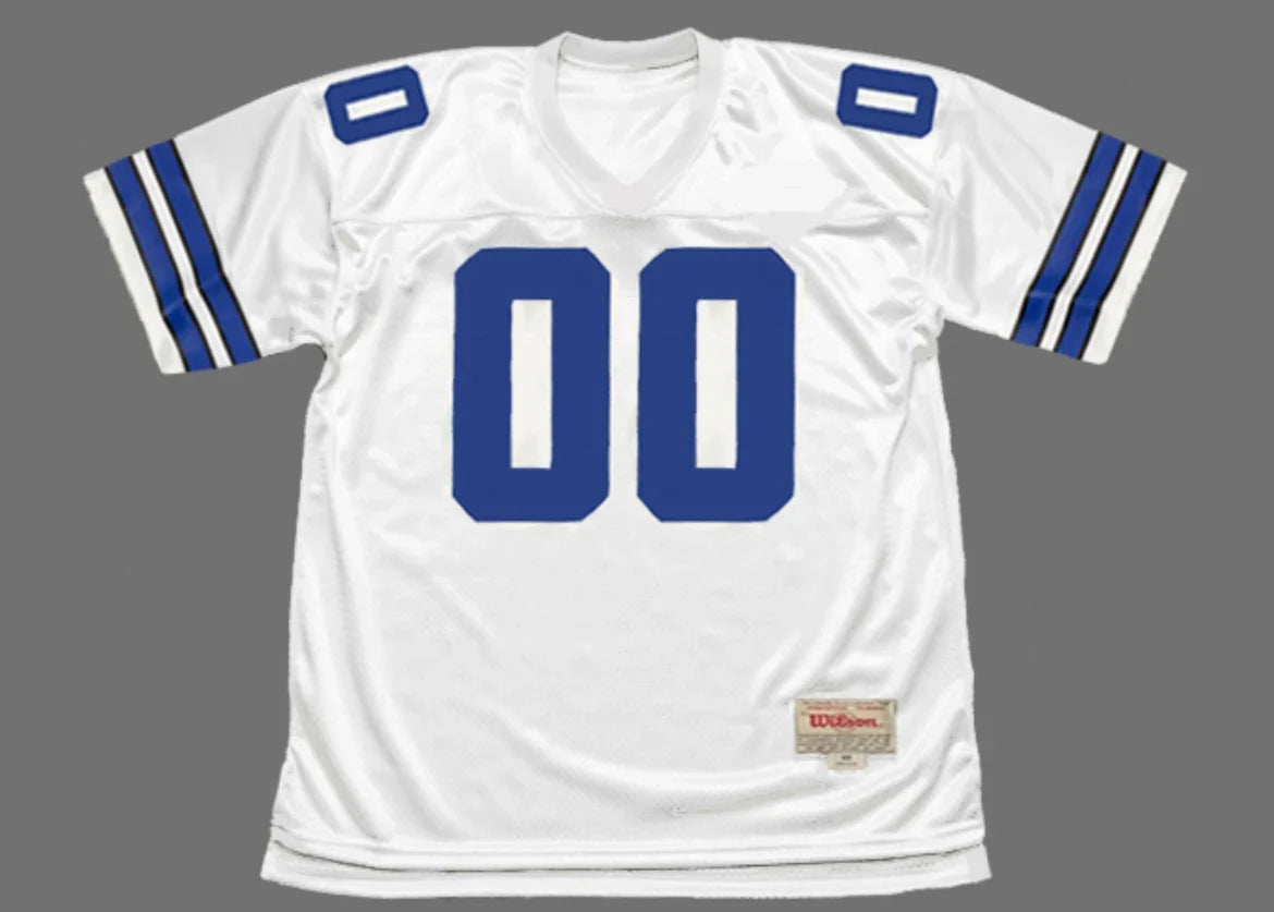 Any name & Number Dallas Cowboys NFL Mitchell & Ness Jersey white product image 2, provided for visual reference and product