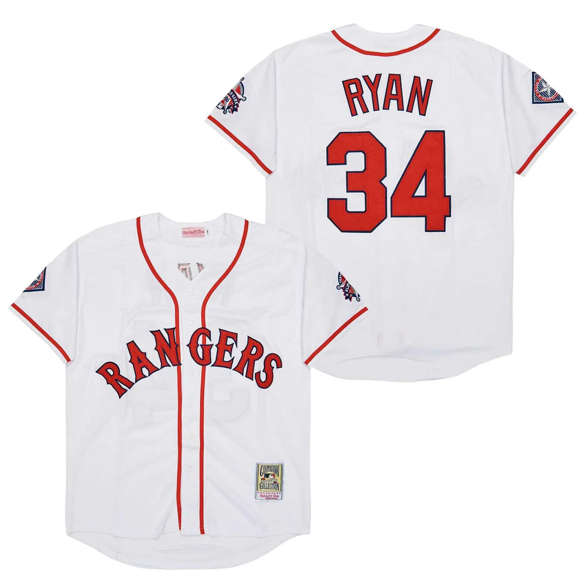 Nolan Ryan Texas Rangers Jersey Mitchell & Ness product image 1, provided for visual reference and product detail review