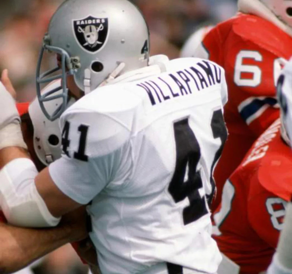 Phil Villapiano Oakland Raiders Mitchell & Ness Jersey white product image 4, provided for visual reference and product