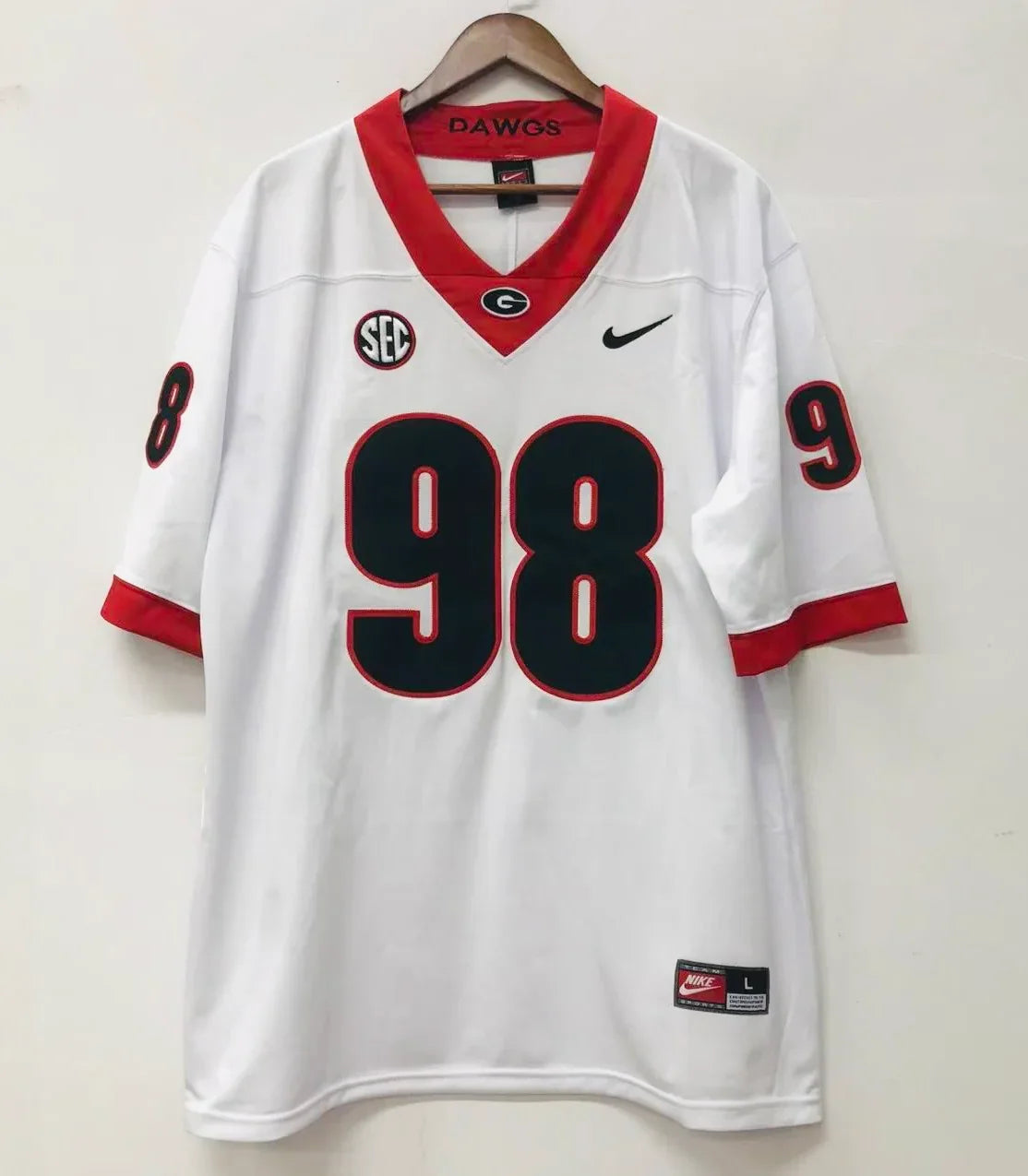 Rodrigo Blankenship Georgia Bulldogs Jersey Nike white product image 3, provided for visual reference and product detail