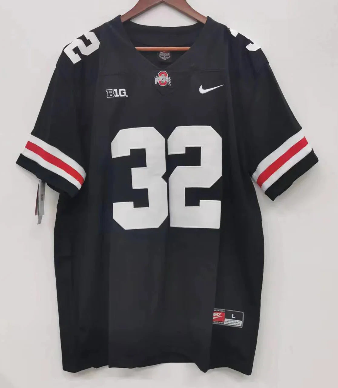 TreVeyon Henderson Ohio State Buckeyes jersey black with white numbers product image 3, provided for visual reference and